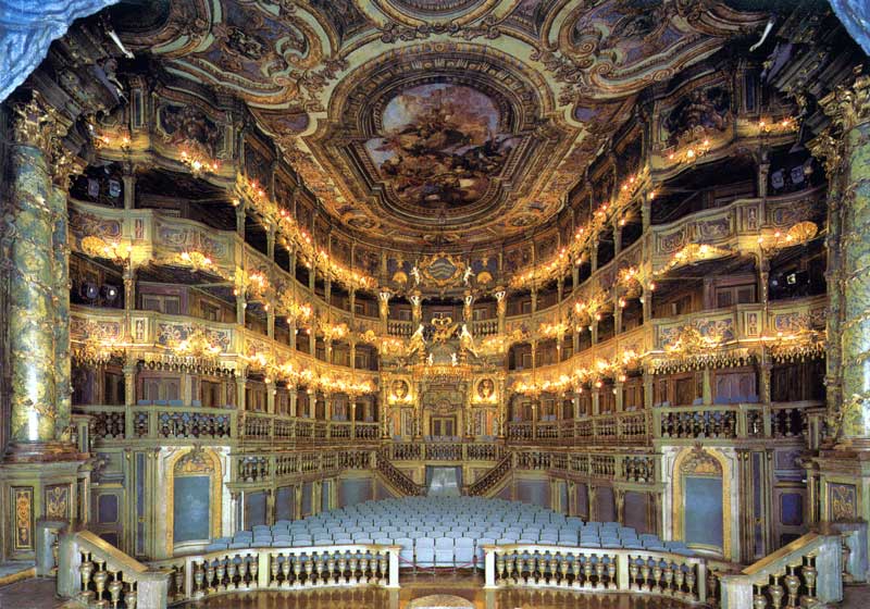 Bayreuth : salle de l'Opéra des Margraves