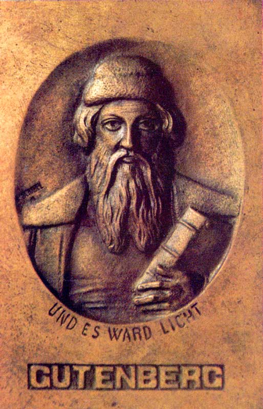 Effigie de Gutenberg dans le musée