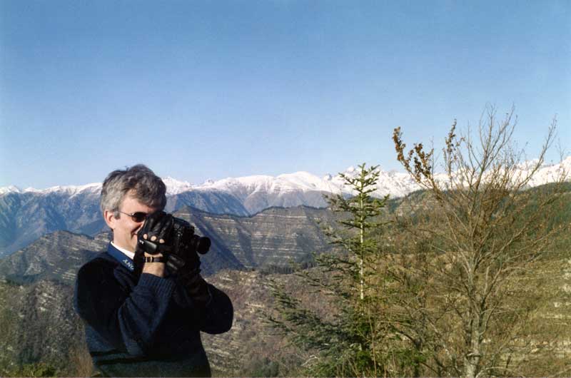 Peira-Cava : Jean-Paul filme le Mercantour