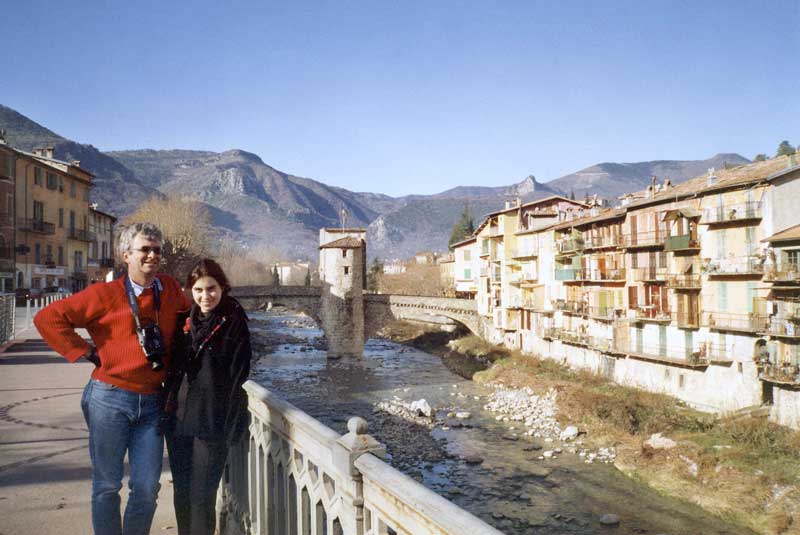 Jean-Paul et Juliette sur le pont de Sospel