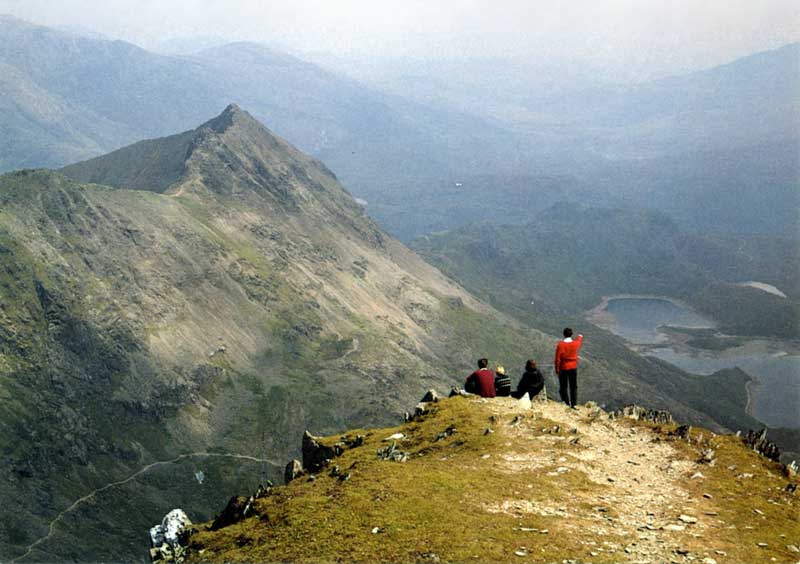 Crib Goch depuis le sommet du Mont Snowdon