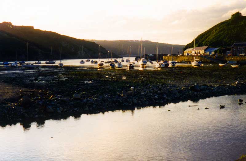 Crépuscule sur le port de Fishguard