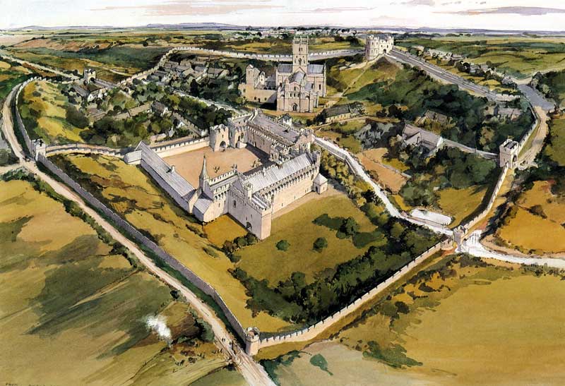 Reconstitution de l'enclos épiscopal de St David