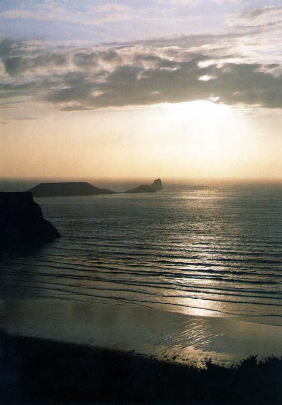 Coucher de
                soleil sur Worms Head