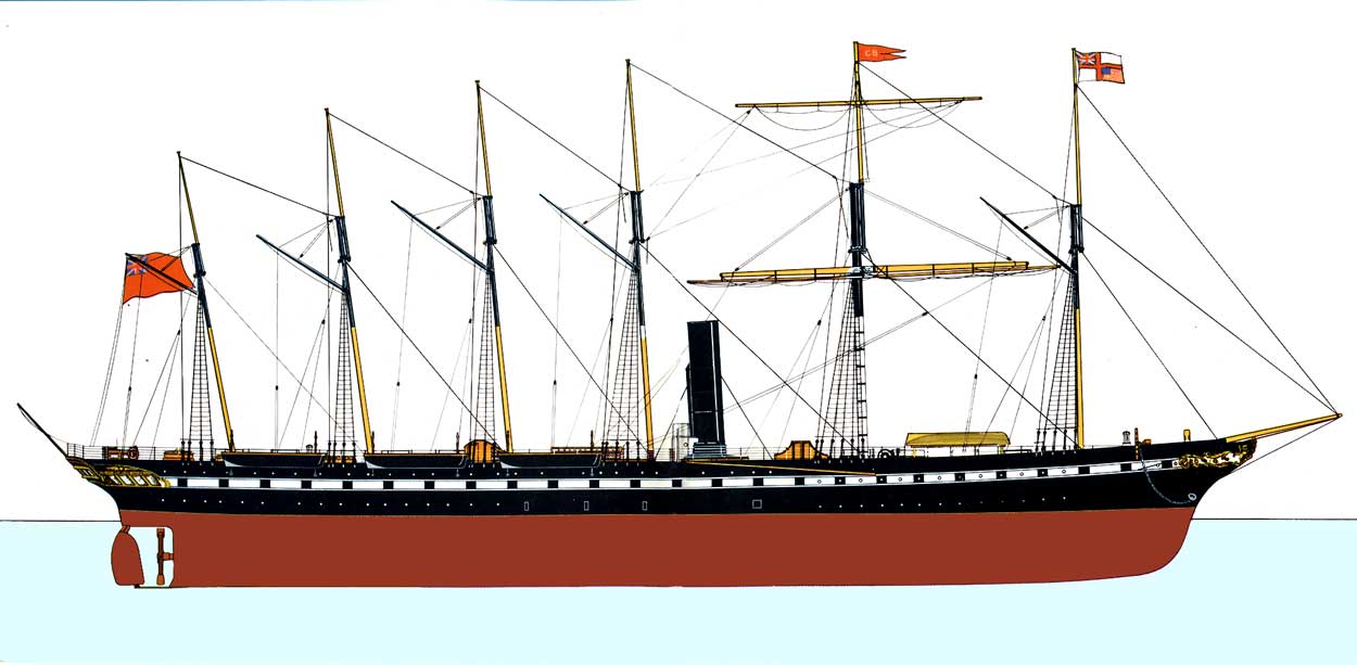 Silhouette du SS Great Britain