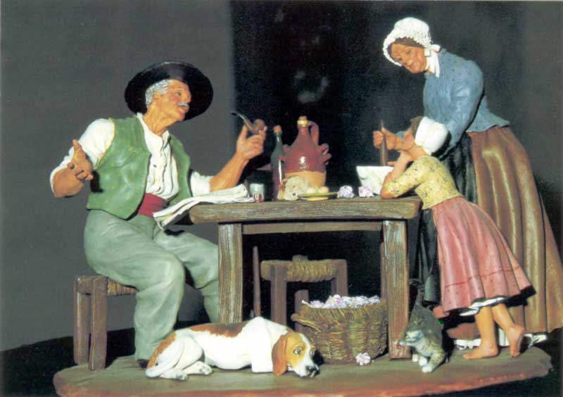 En écoutant les histoires de Grand-Père dans la
                  cuisine provençale