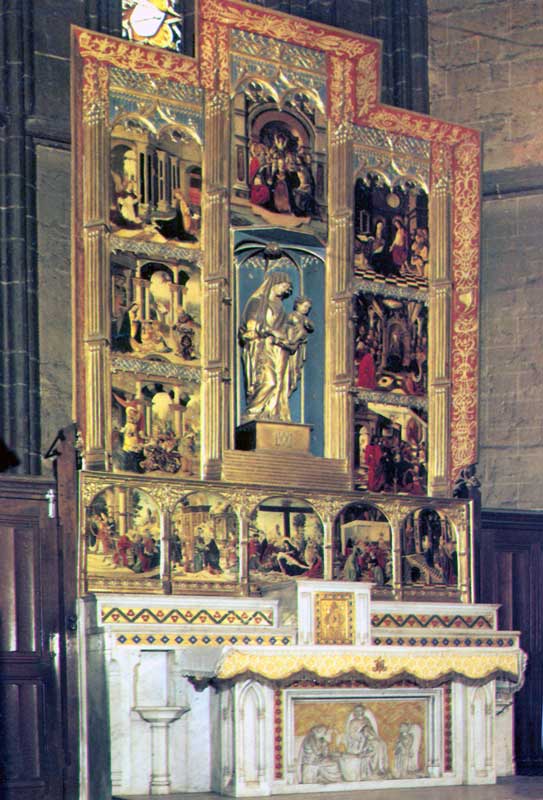 Cathédrale Saint Jean, autel du Rosaire (peintures
                du XVIème)