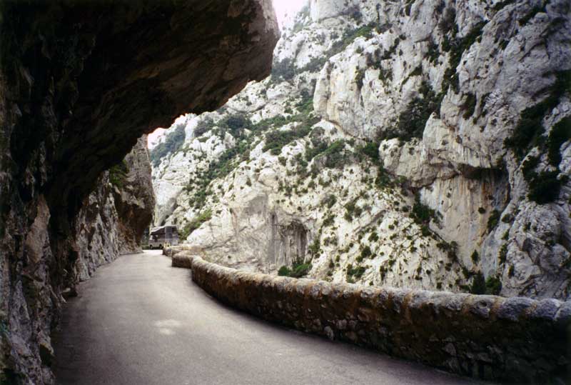 L'Aigle se
                faufile dans les Gorges de Galamus
