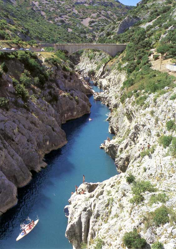 Les
                  Gorges de l'Hérault... en été