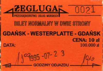 Billet Westerplatte