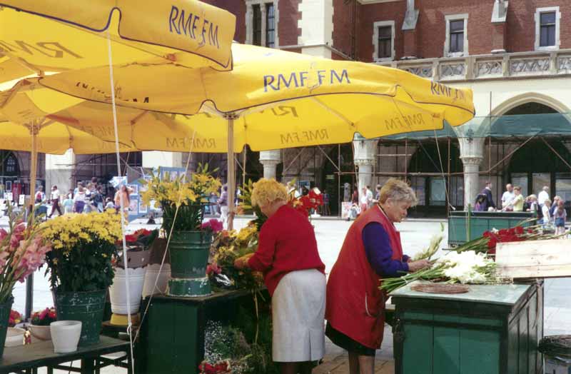 Grande Place du Marché de Krakow : fleuriste