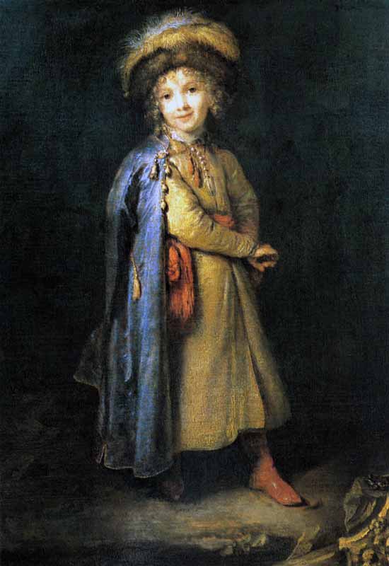 Nelcher : Portrait d'un garçon en costume polonais