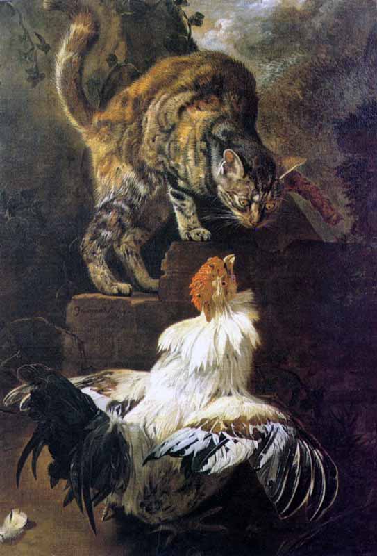 Victors : Chat et coq