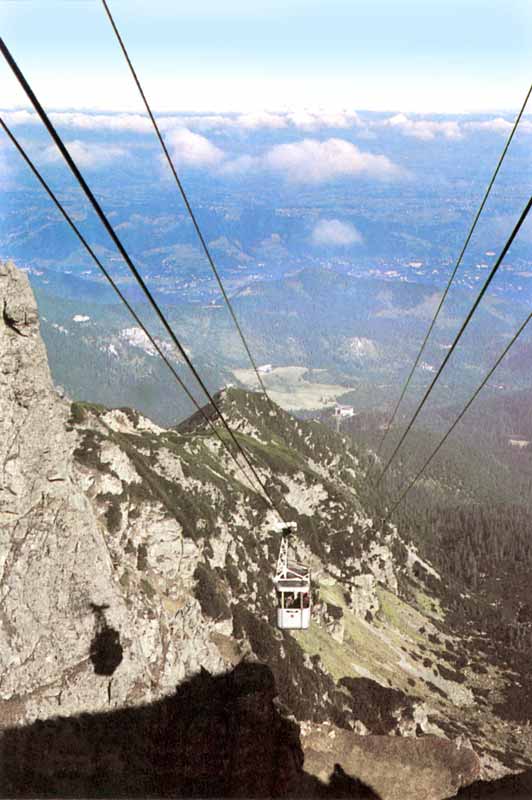 Zakopane : le téléphérique montant au Kasprowy
              Wierch