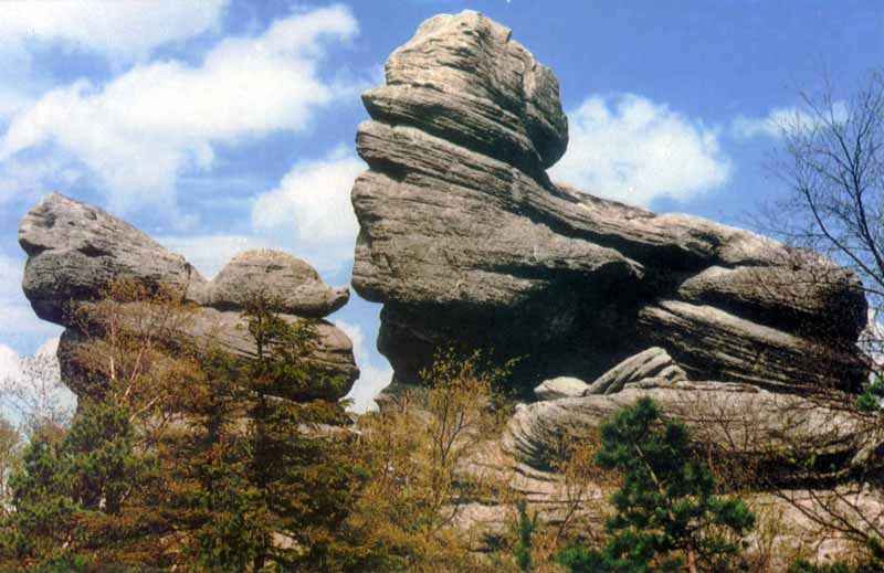 Relief
              fantastique des Szczeliniec Wielki