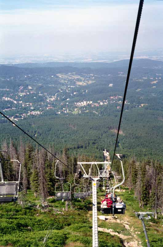 Descente du téléférique du Mont Szrenica