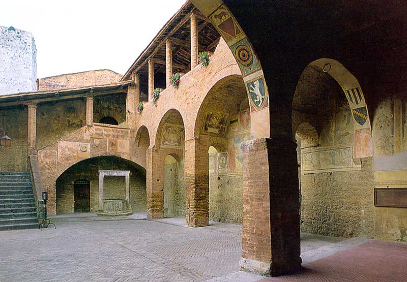 Cour
                au pied du Palais du Podestat