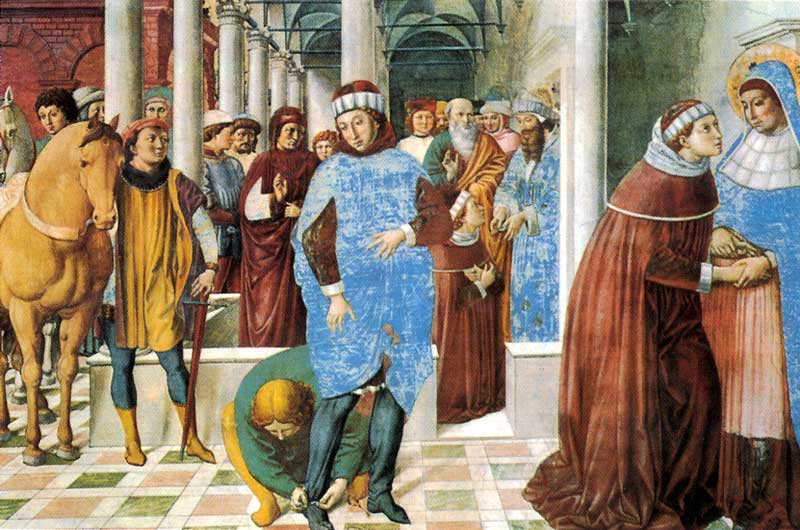 Couvent de St Augustin : St Augustin arrive à Milan (1465)