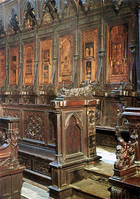 Stalles sculptées de la cathédrale de Sienna