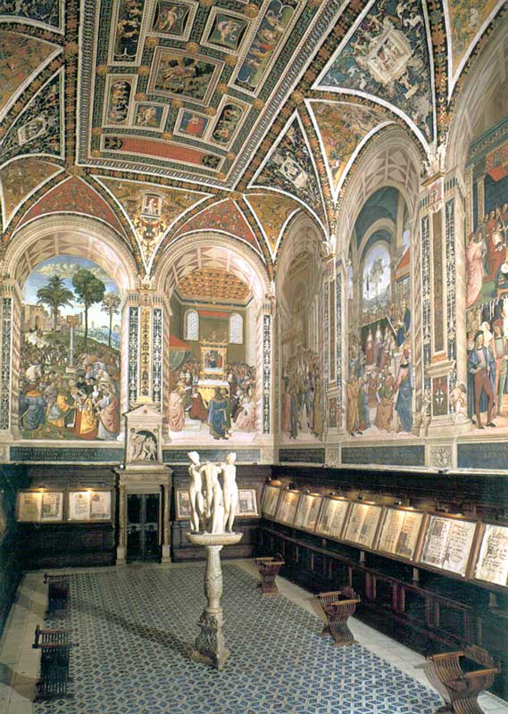 Bibliothèque Piccolamini de la cathédrale de
                  Sienna
