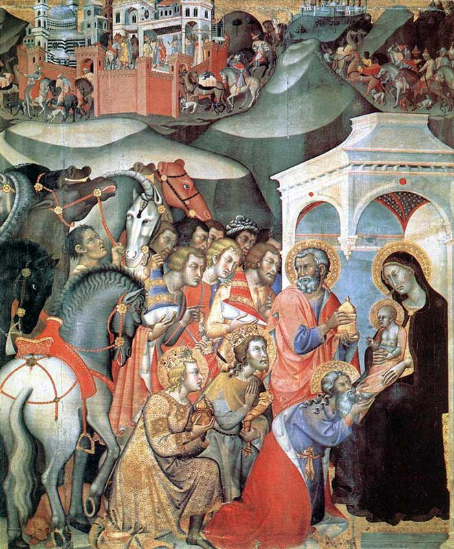Adoration des Mages, École de Sienna