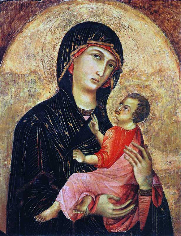 Vierge à l'Enfant de l'École de Sienna