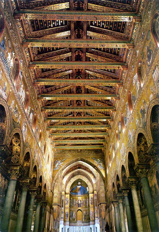 Voûte et nef de la cathédrale de Monreale