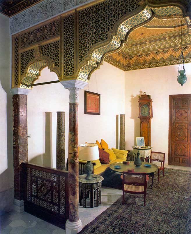 Vue partielle du salon de la Grande chambre Dorée