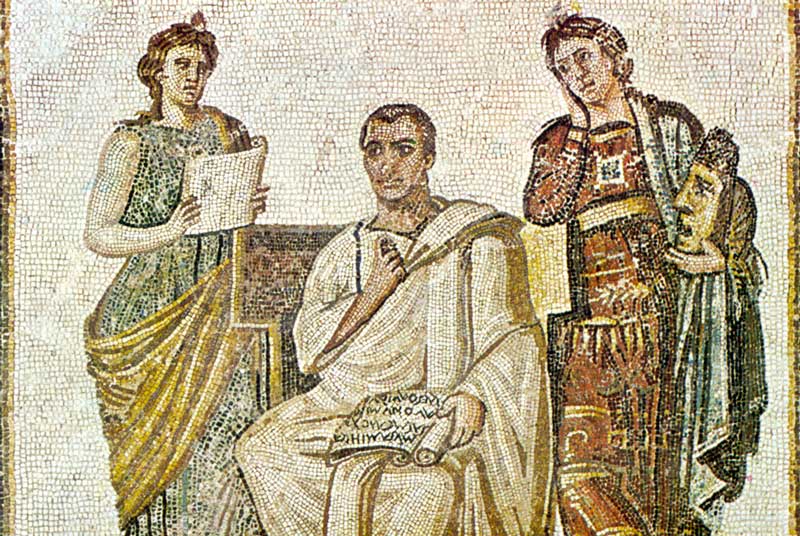 Virgile entre les Muses de la Poésie et du Drame