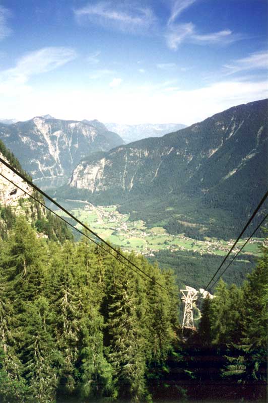 La vallée derrière nous depuis le téléphérique