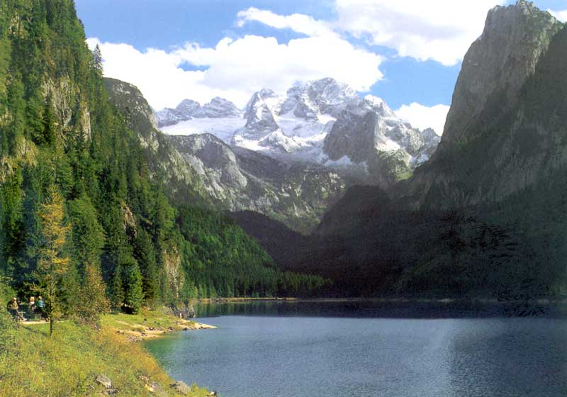 Le Gosausee et son
                glacier sur le Hoher Dachstein