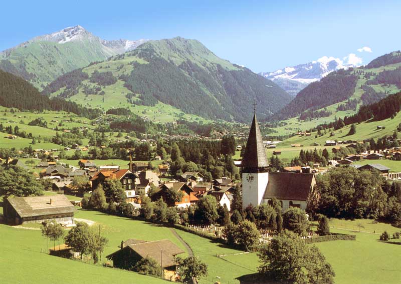 Paysage rural à Saanen