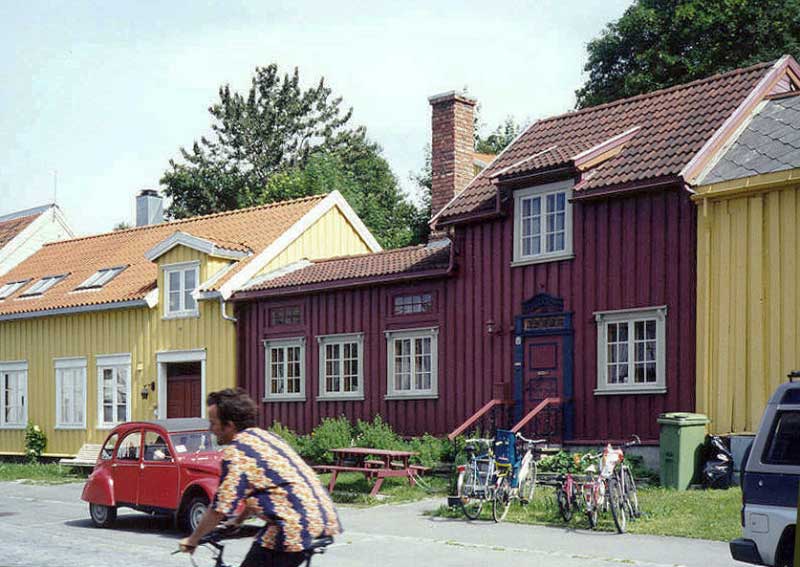 Dans les vieilles rues de Trondheim