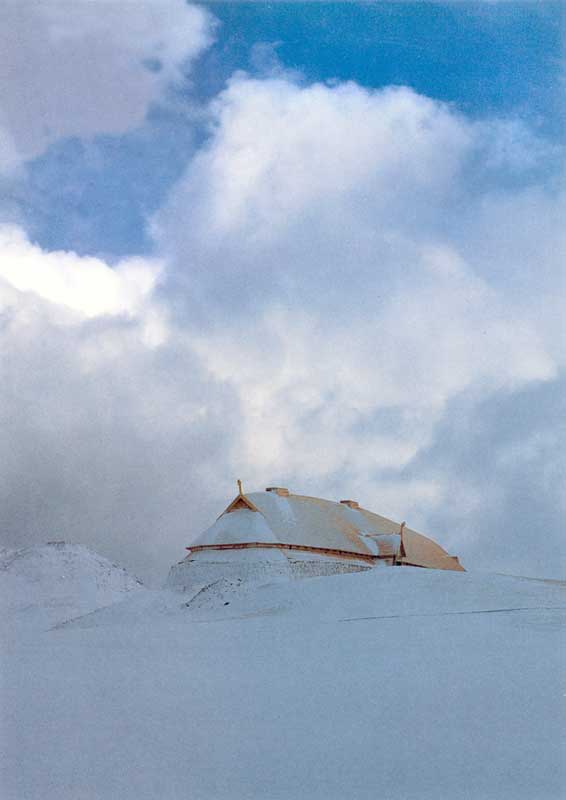 Lofotr dans la tempête de neige