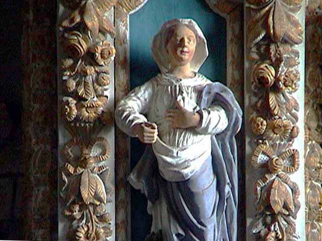 Commana, retable des Cinq Plaies : Sainte
                    Catherine