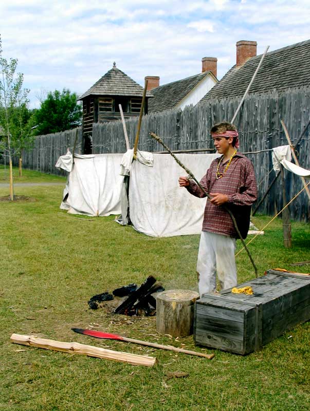 Voyageur à l'étape contant ses exploits,