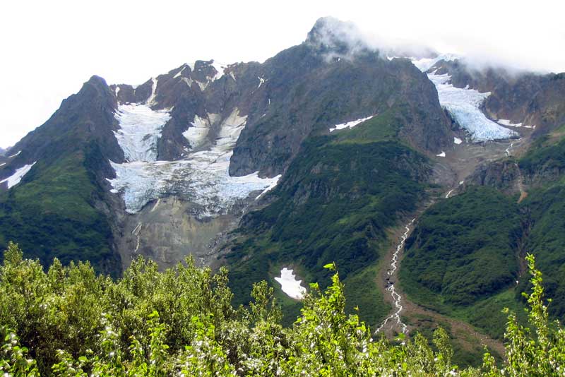 Glacier sur la route de Stewart