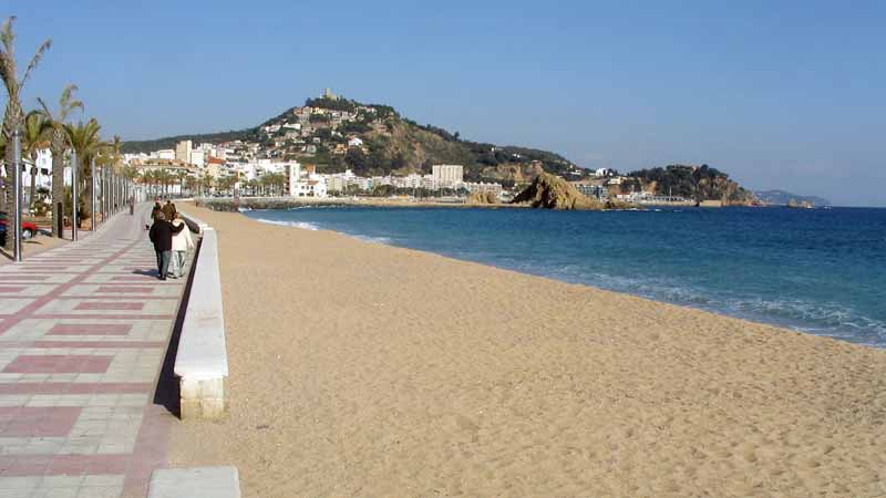Sur la plage de Blanes