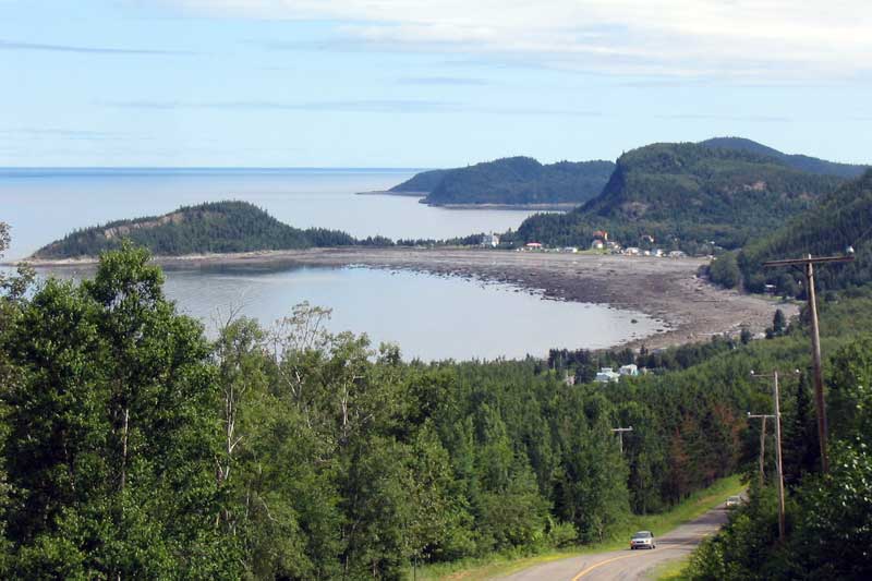 Bic depuis le
                        haut de la côte de St-Fabien-sur-Mer