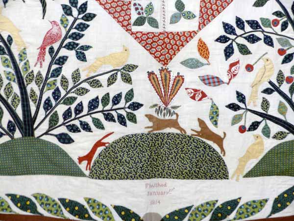 Hat & Fragrance Textile Gallery : détail de la
        courtepointe Cornupia