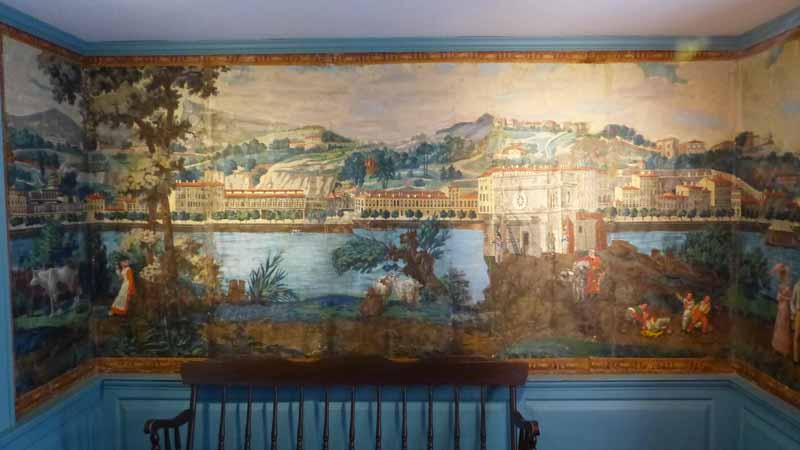 Variety-Unit : le papaier peint en murale Vue de Lyon (ca
        1820)