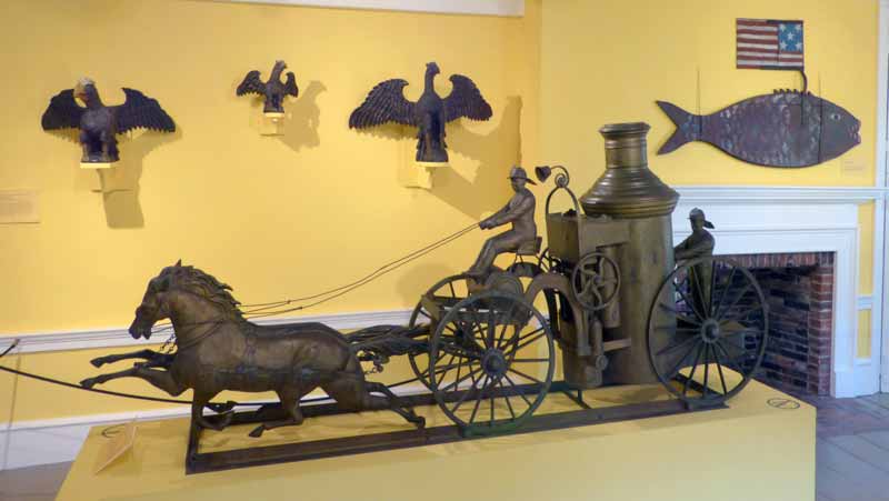 Stagecoach Inn : girouette pompe à incendie, pour une
            caserne de pompiers, 1880-1895
