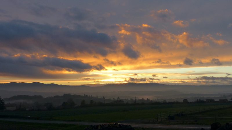 Soleil levant au Bois d'Ouingt