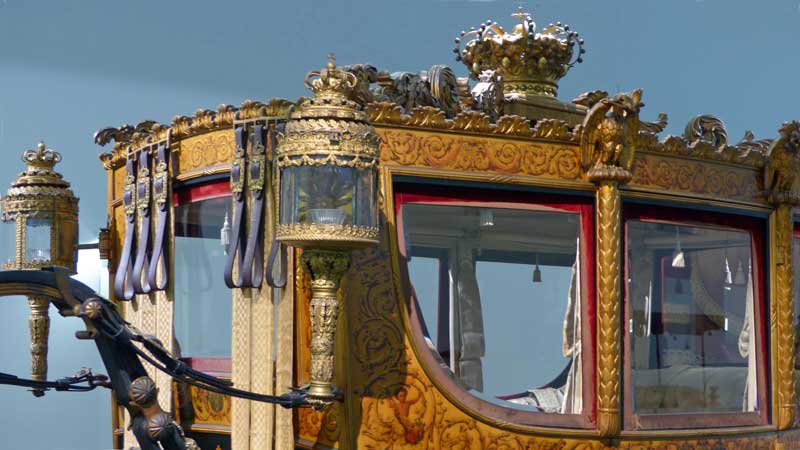 Détail de la berline du couronnement de Carlos 1er