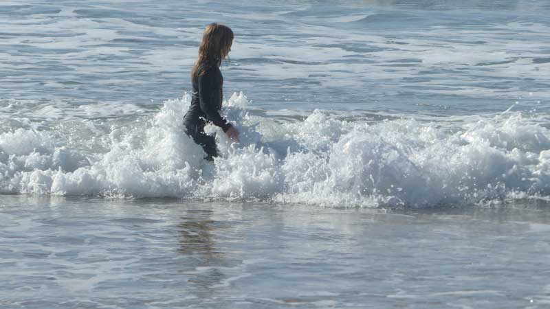 Hermione trempée sur la Praia de Carcavelos