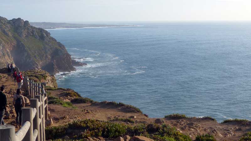 Vue
            vers le-sud-est depuis le Cabo-da-Roca