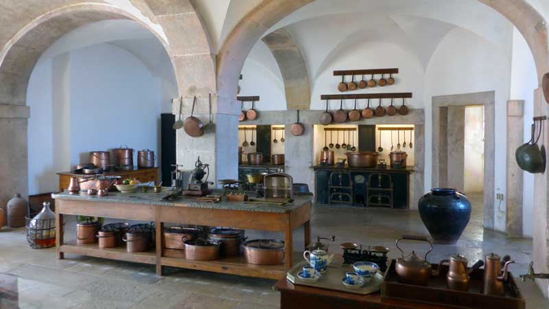 Cuisine du chateau de Pena
