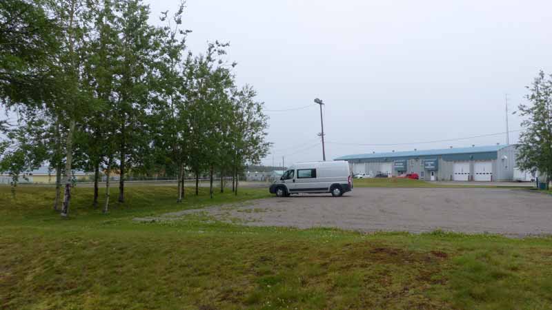 Radisson : 2ème-bivouac devant le Parc Jolliet