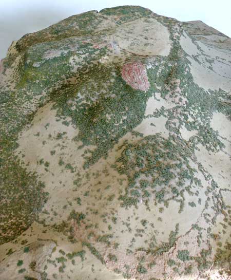 Maquette du site archéologique du Monte-Sirai
