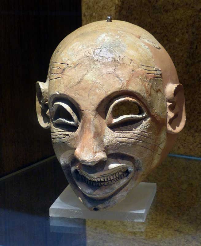 Masque apotropaïque en argile (Tharros,
                  âge-punique (VI-IVèm s. av. J-C)
